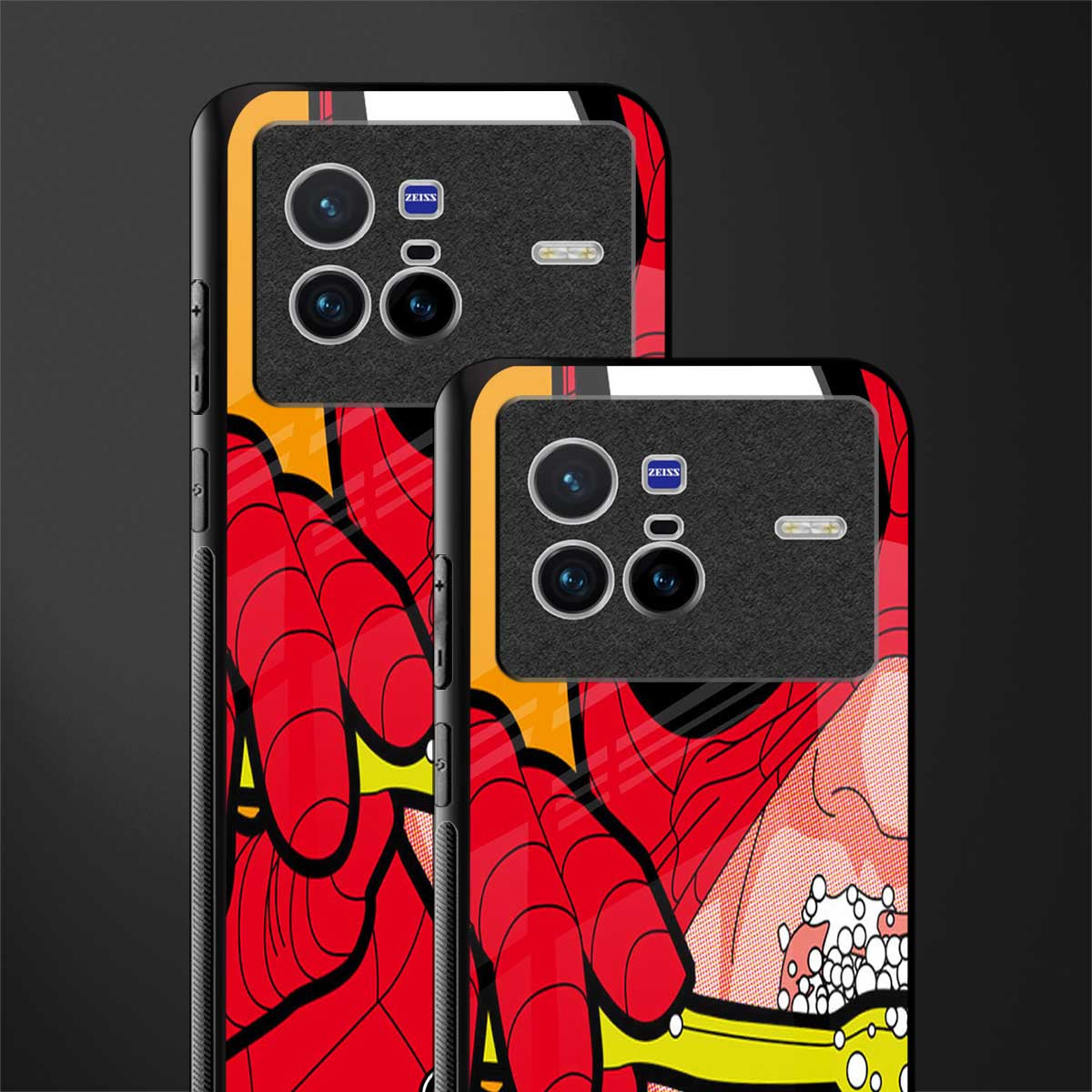 brushing spiderman glass case for vivo x80 image-2