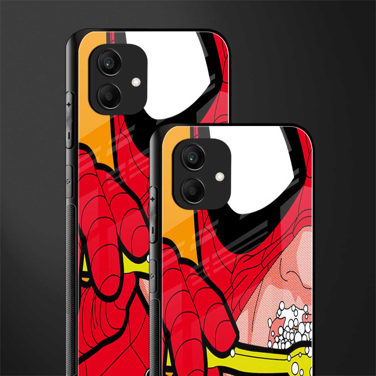 brushing spiderman back phone cover | glass case for samsung galaxy a04