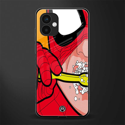 brushing spiderman back phone cover | glass case for samsung galaxy a04