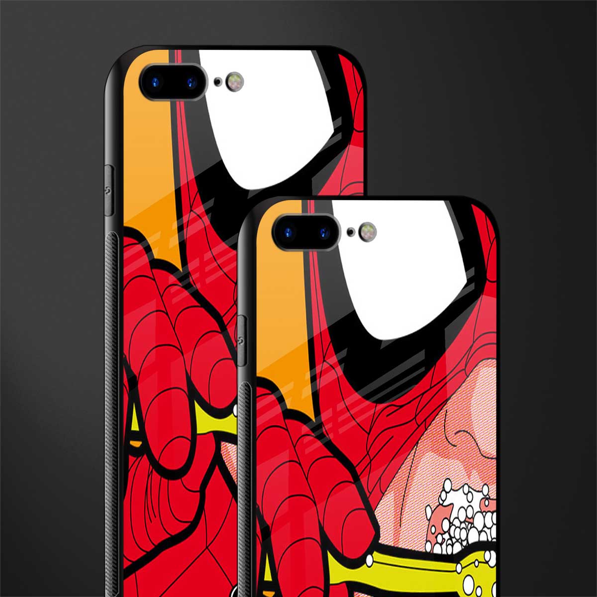 brushing spiderman glass case for iphone 7 plus image-2