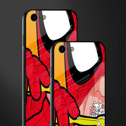 brushing spiderman glass case for iphone se 2020 image-2