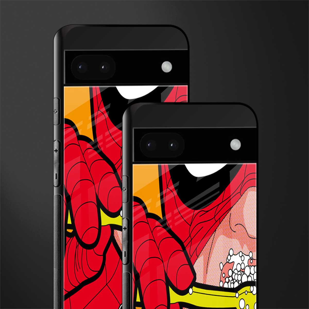 brushing spiderman back phone cover | glass case for google pixel 6a