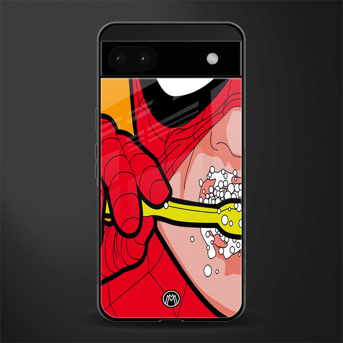 brushing spiderman back phone cover | glass case for google pixel 6a