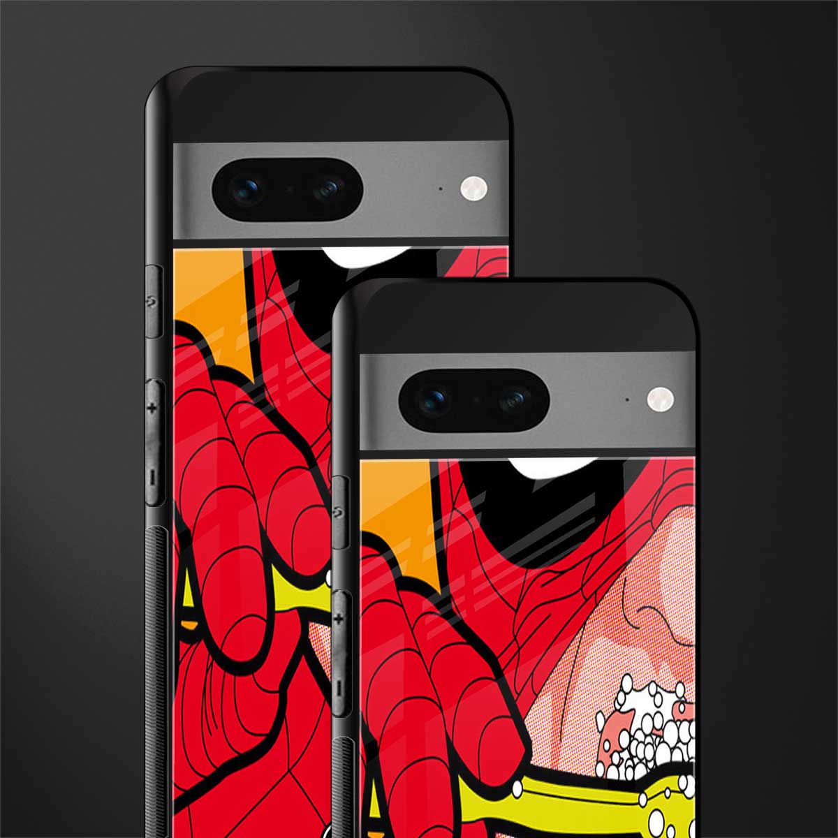 brushing spiderman back phone cover | glass case for google pixel 7