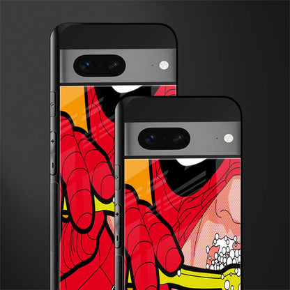 brushing spiderman back phone cover | glass case for google pixel 7