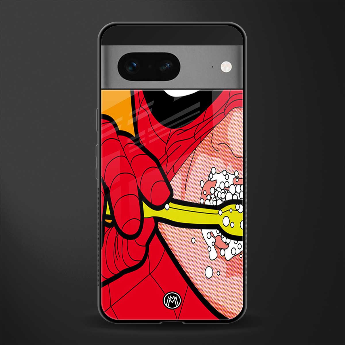 brushing spiderman back phone cover | glass case for google pixel 7