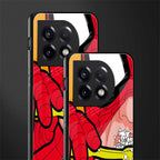 brushing spiderman back phone cover | glass case for oneplus 11