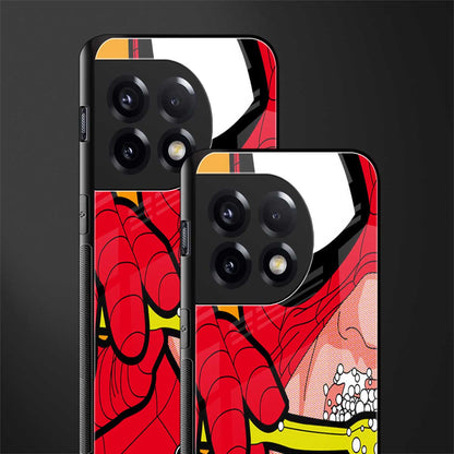 brushing spiderman back phone cover | glass case for oneplus 11r