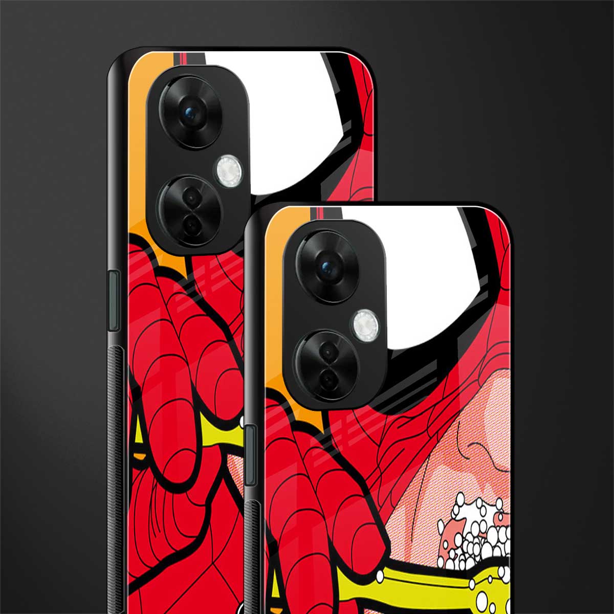 brushing spiderman back phone cover | glass case for oneplus nord ce 3 lite