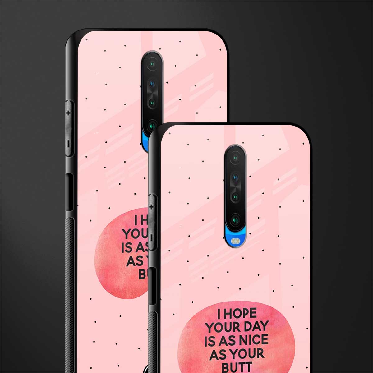 butt day quote glass case for poco x2 image-2