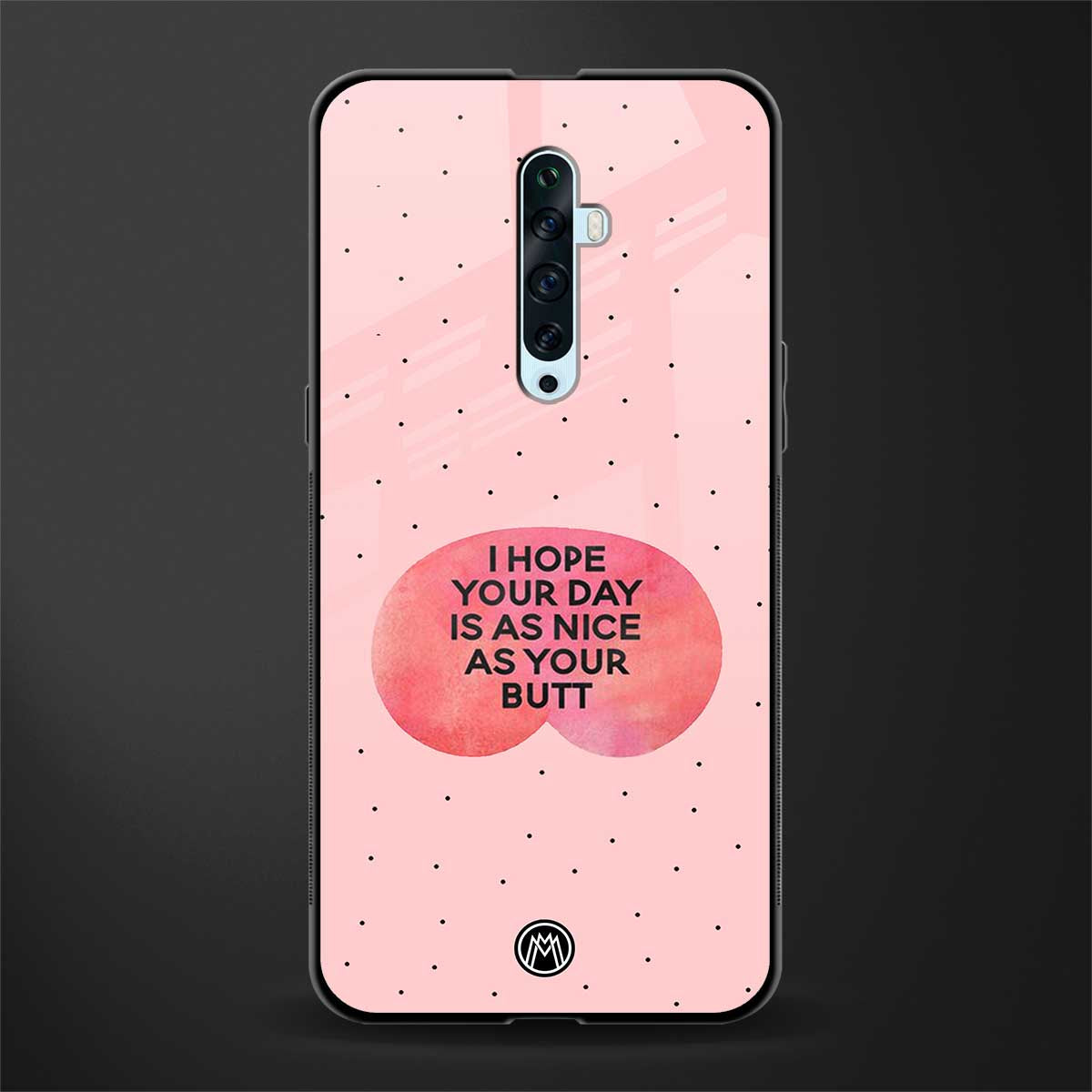 butt day quote glass case for oppo reno 2f image