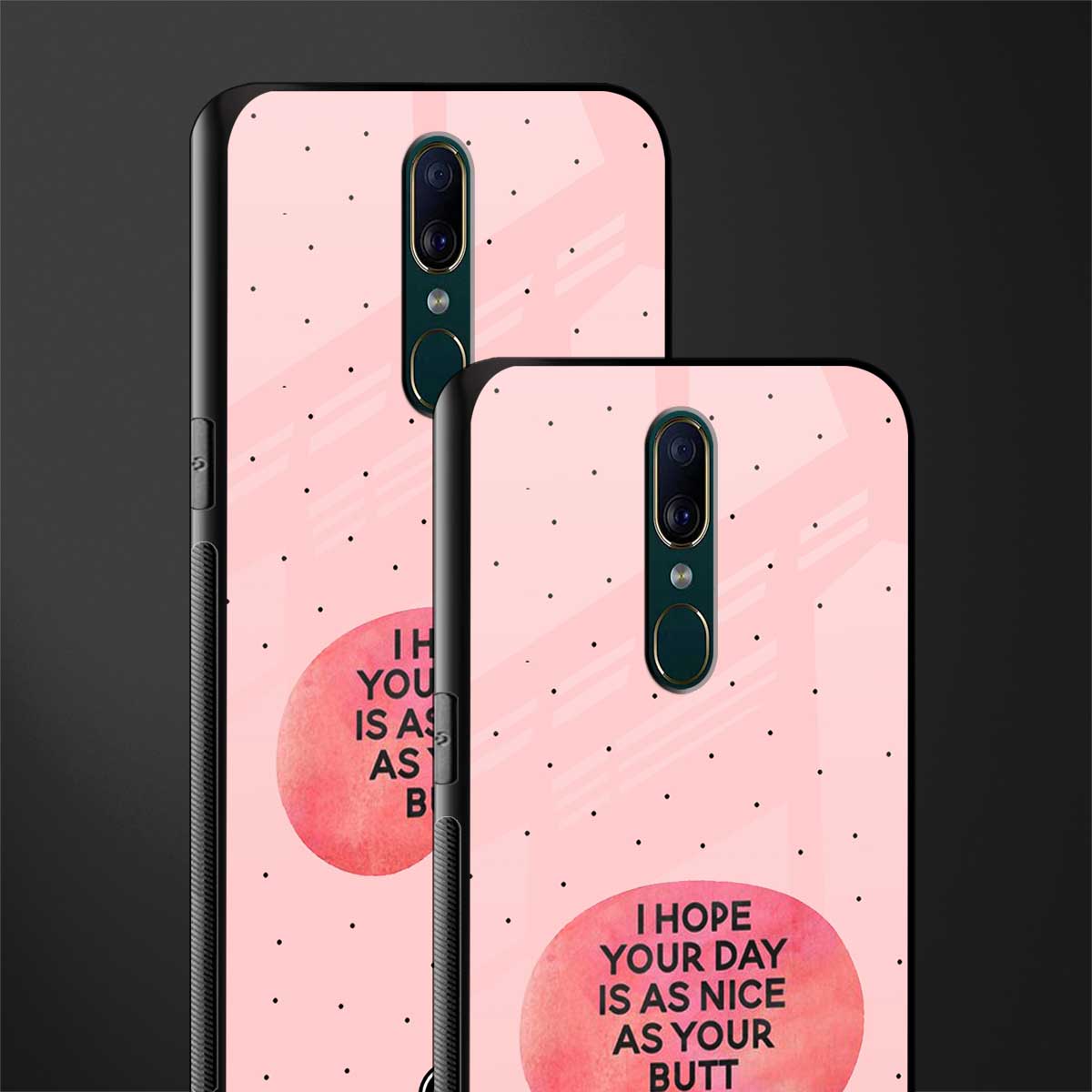 butt day quote glass case for oppo f11 image-2