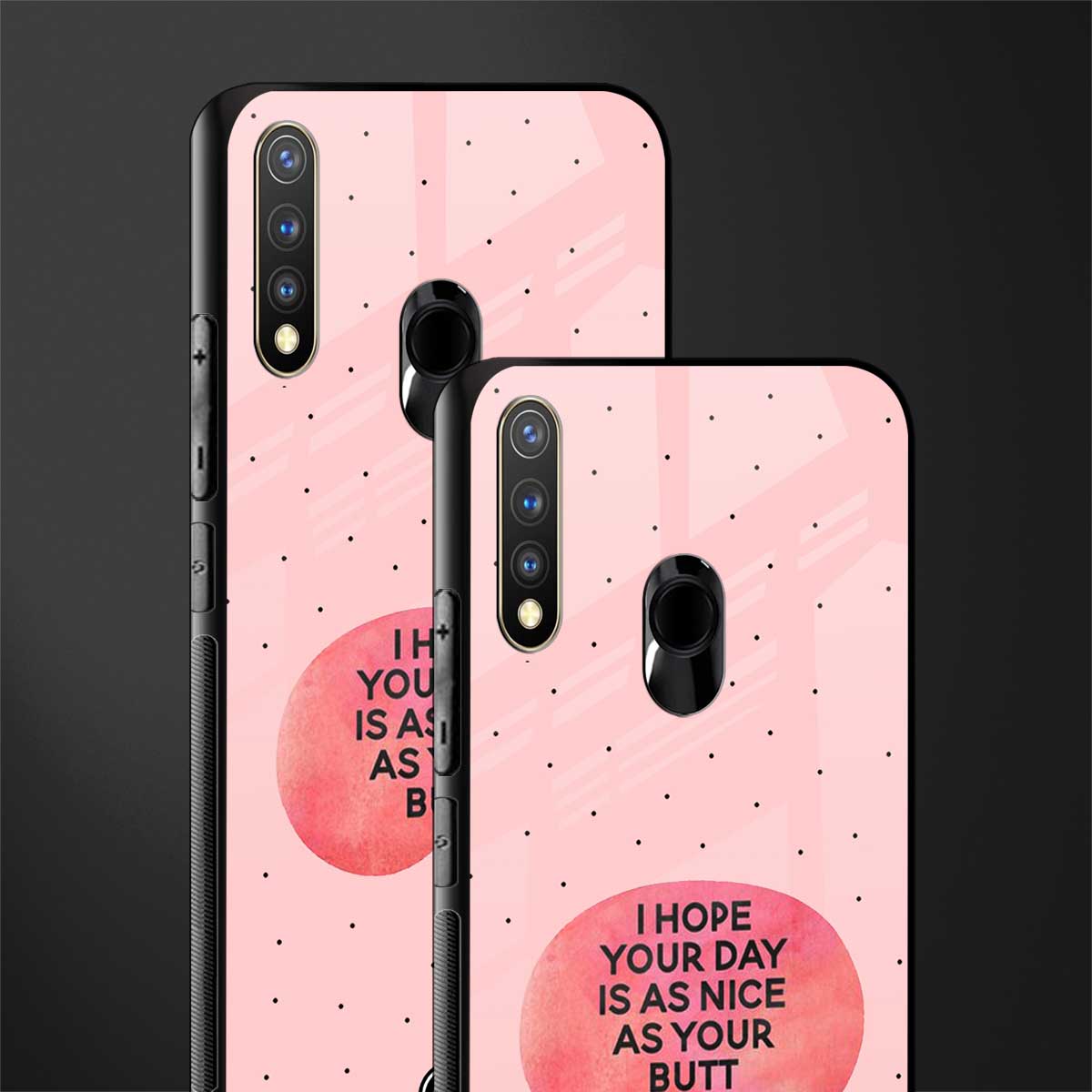 butt day quote glass case for vivo y19 image-2