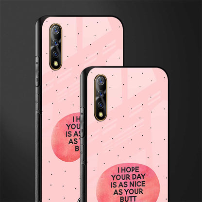 butt day quote glass case for vivo s1 image-2