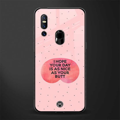 butt day quote glass case for vivo v15 image