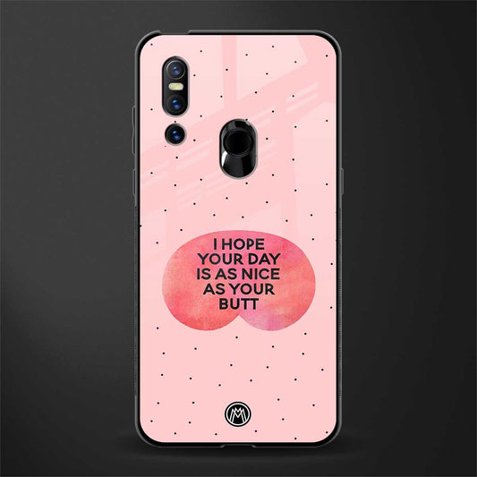 butt day quote glass case for vivo v15 image