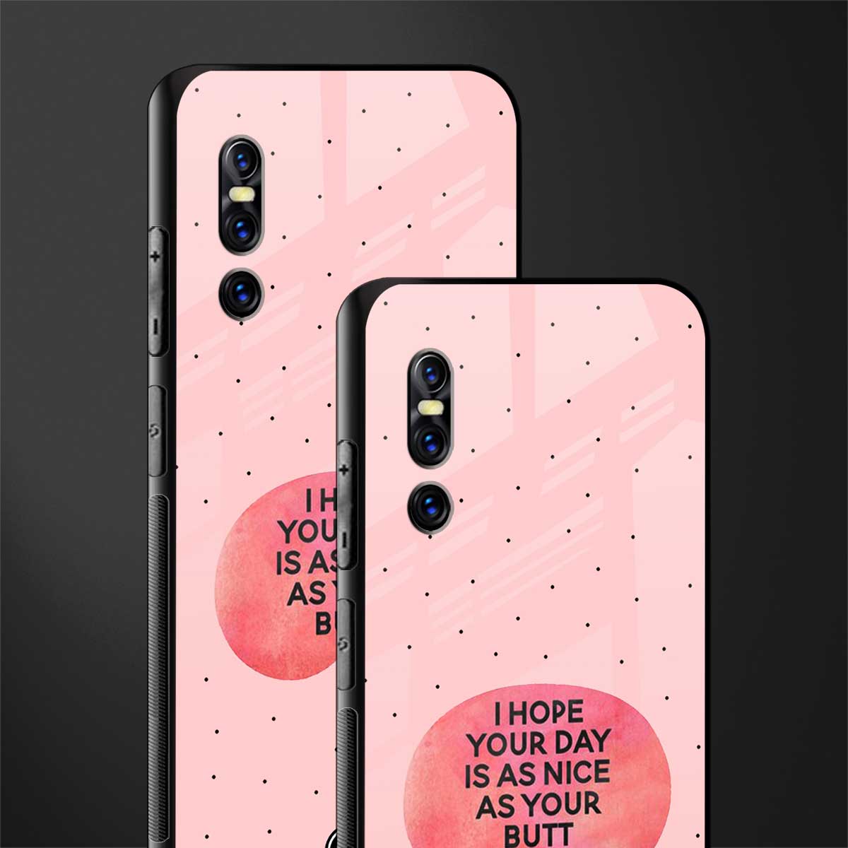 butt day quote glass case for vivo v15 pro image-2