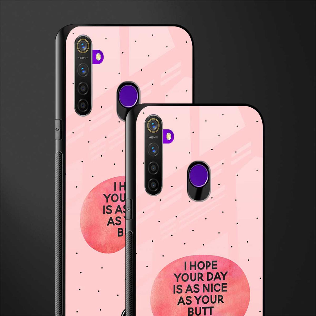 butt day quote glass case for realme 5 image-2