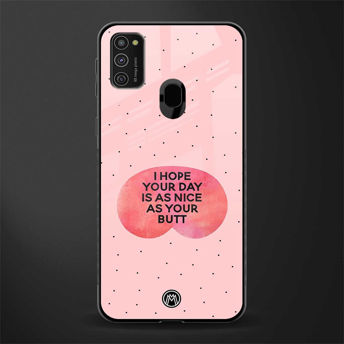 butt day quote glass case for samsung galaxy m21 image