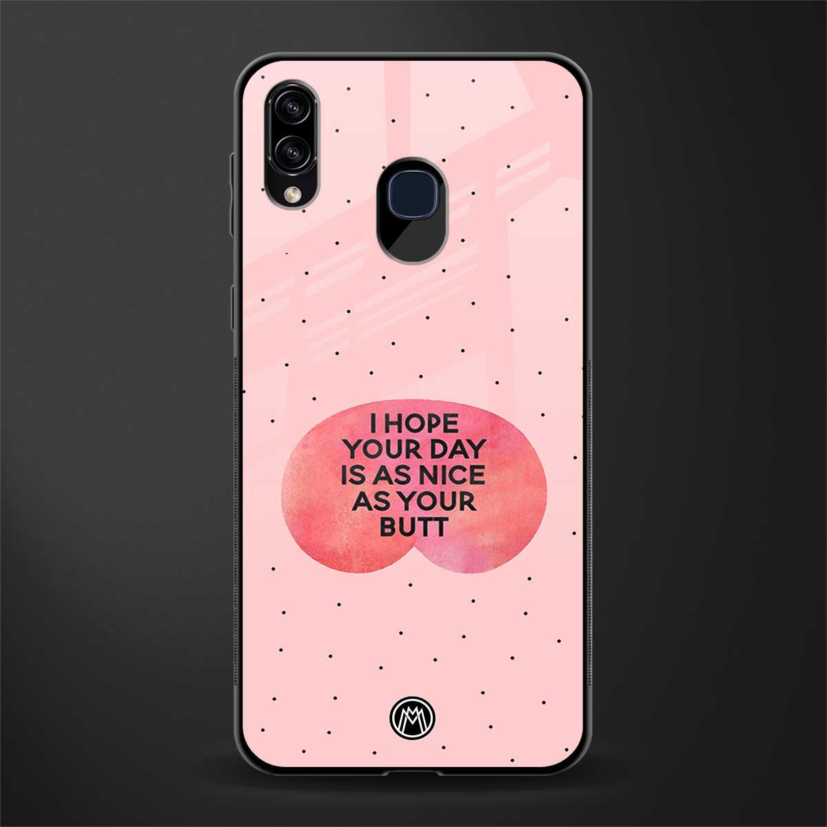butt day quote glass case for samsung galaxy a20 image