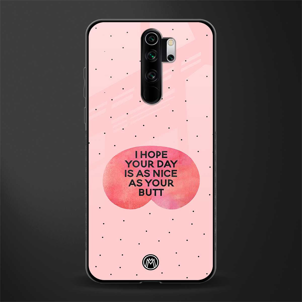 butt day quote glass case for redmi note 8 pro image