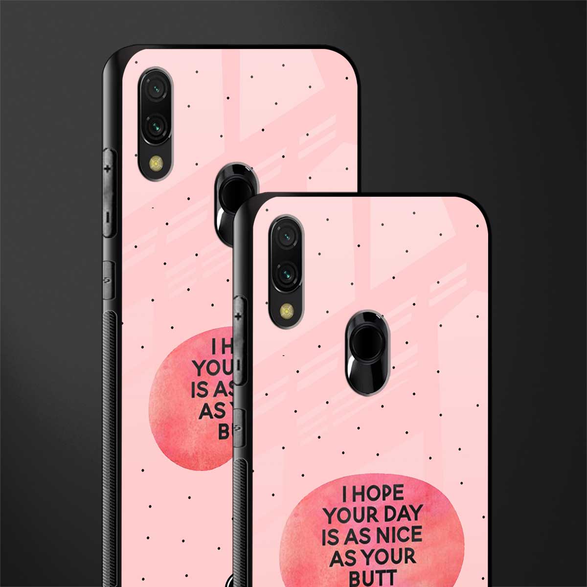 butt day quote glass case for redmi note 7s image-2