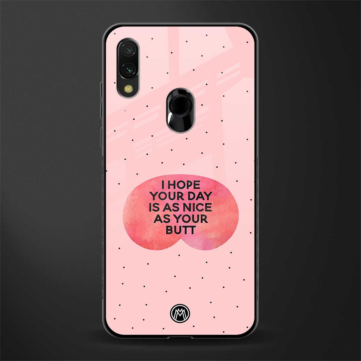 butt day quote glass case for redmi note 7 pro image