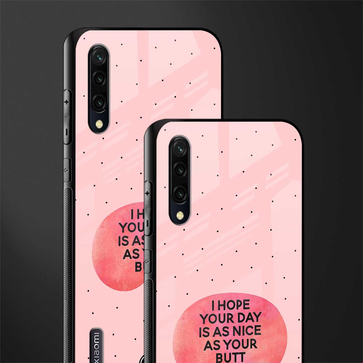 butt day quote glass case for mi a3 redmi a3 image-2