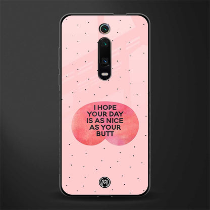 butt day quote glass case for redmi k20 image