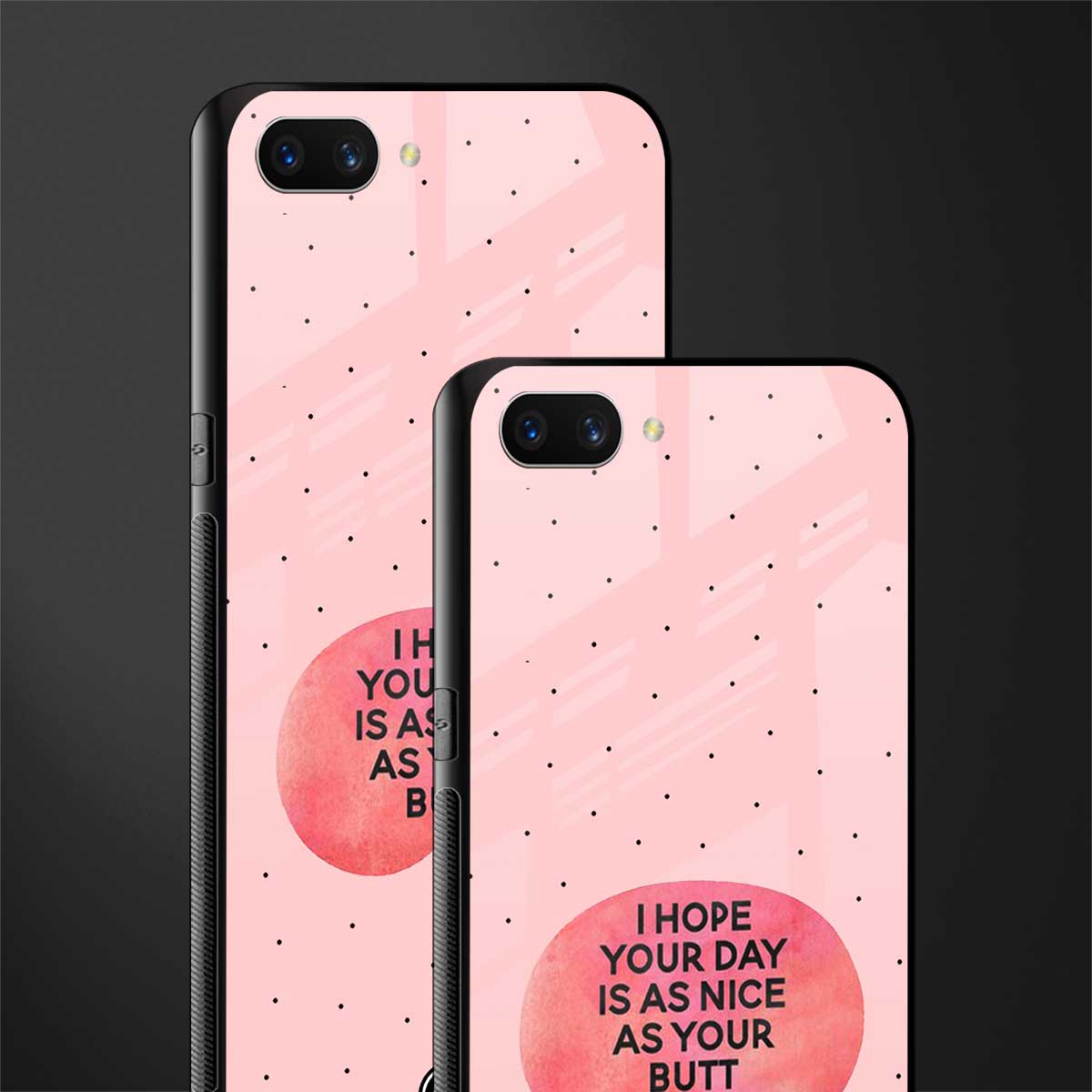 butt day quote glass case for oppo a3s image-2