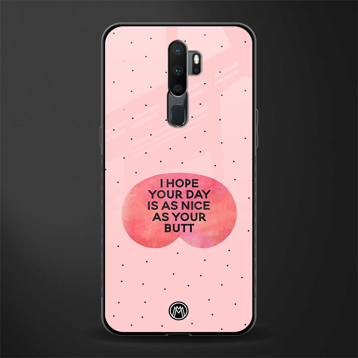 butt day quote glass case for oppo a5 2020 image