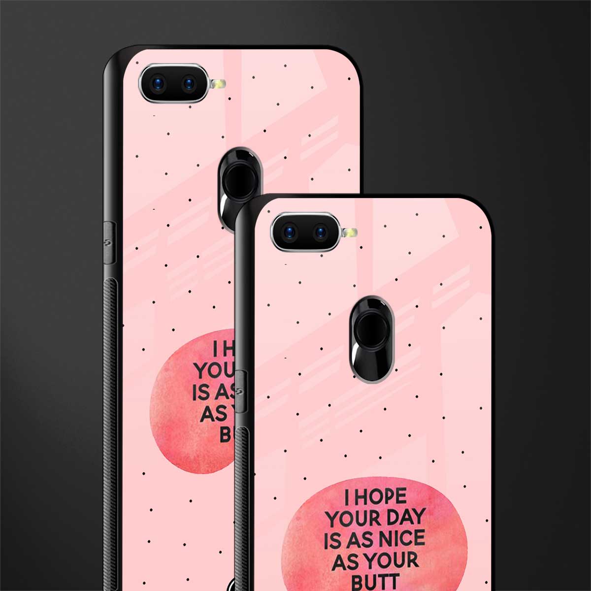 butt day quote glass case for oppo a7 image-2