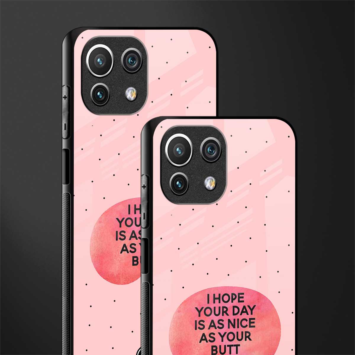 butt day quote glass case for mi 11 lite image-2