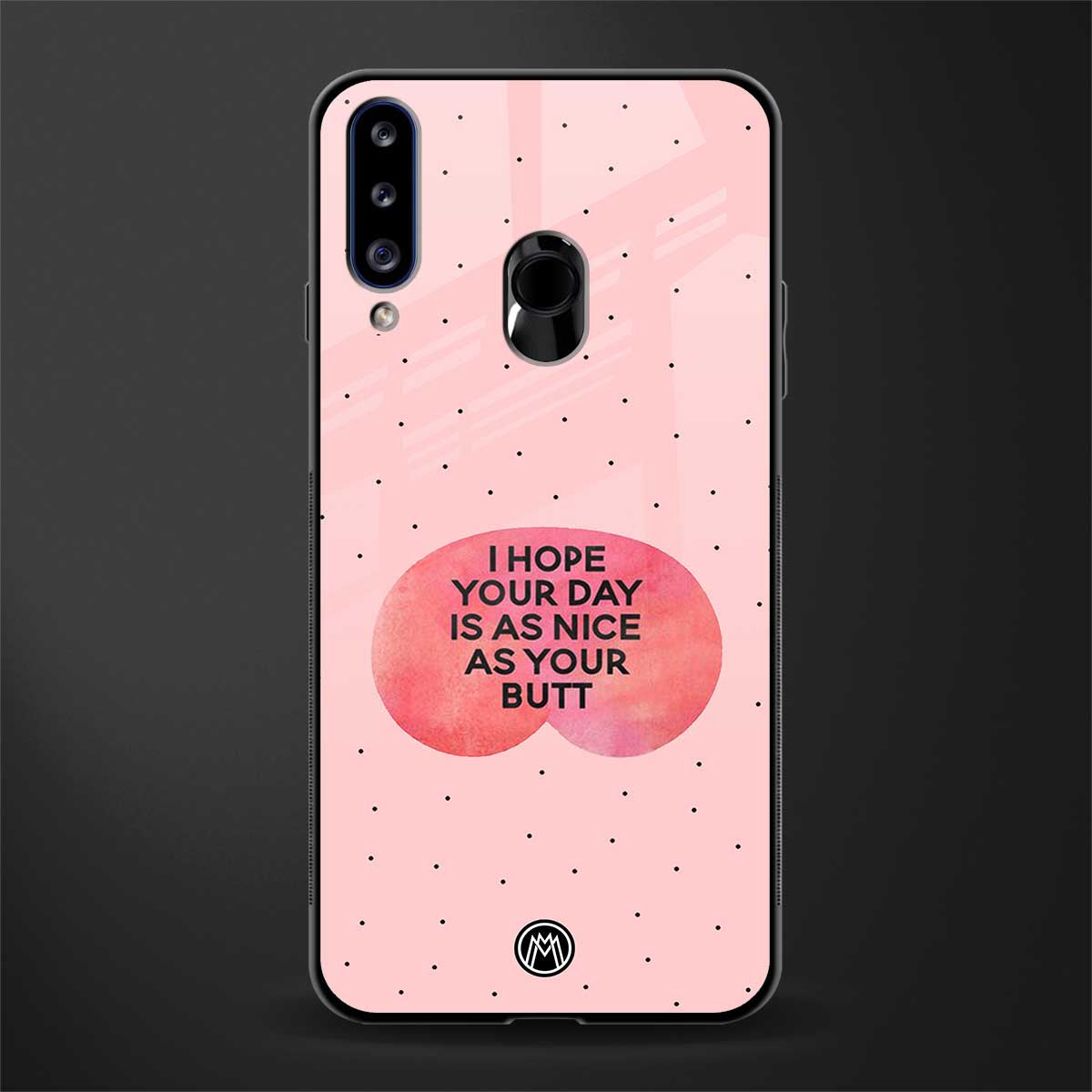 butt day quote glass case for samsung galaxy a20s image