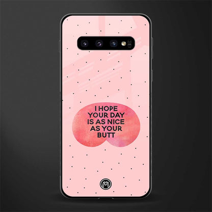 butt day quote glass case for samsung galaxy s10 plus image