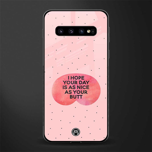 butt day quote glass case for samsung galaxy s10 plus image