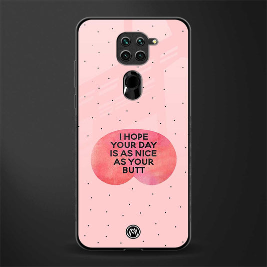 butt day quote glass case for redmi note 9 image