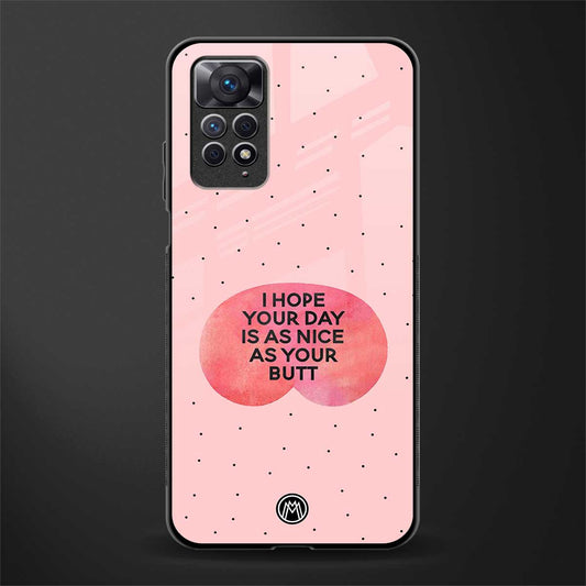 butt day quote glass case for redmi note 11s image