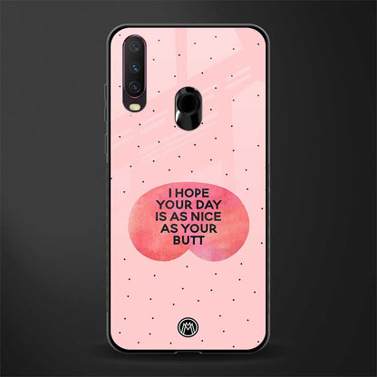 butt day quote glass case for vivo y15 image