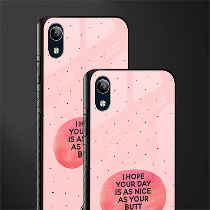 butt day quote glass case for vivo y1s without fingerprint image-2