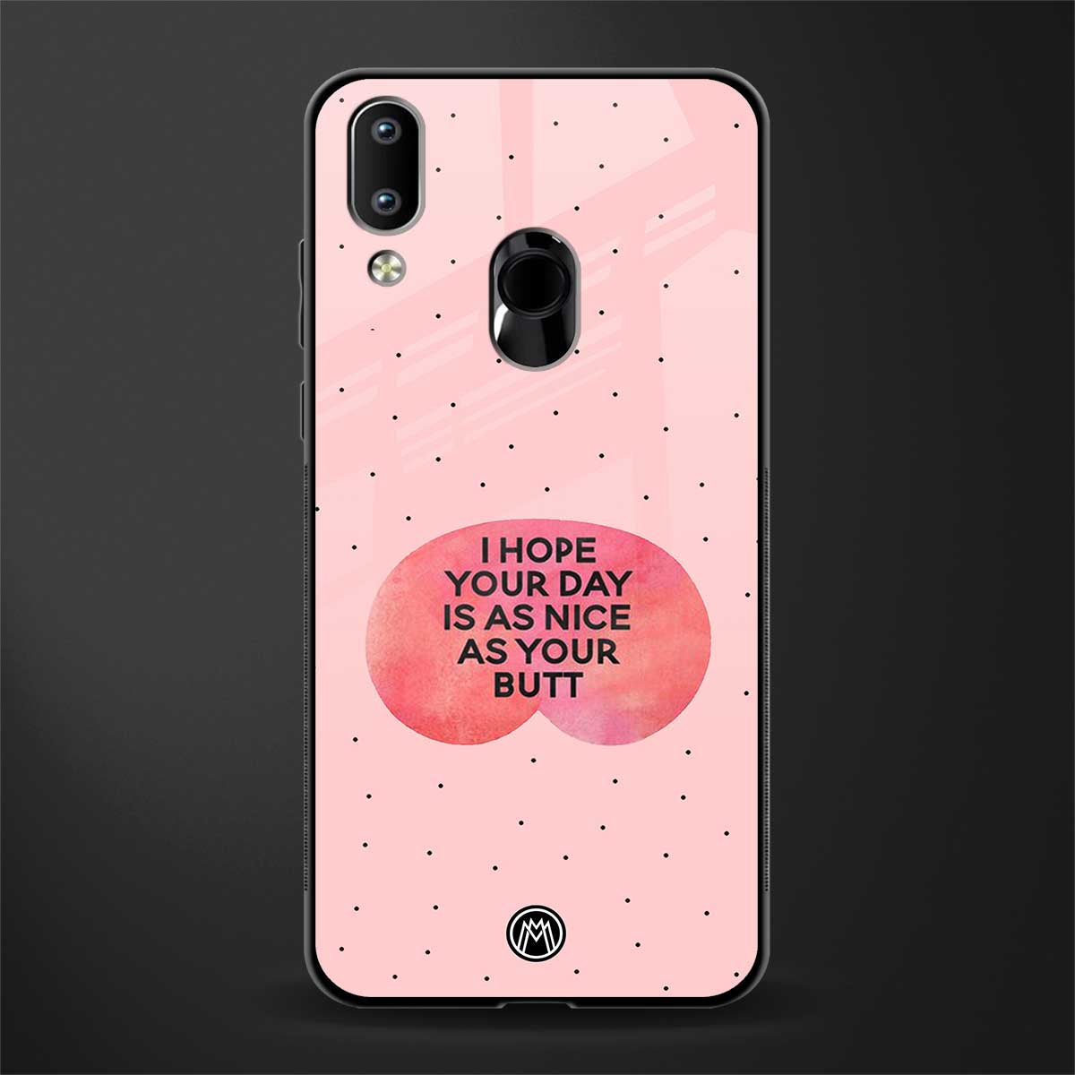 butt day quote glass case for vivo y91 image