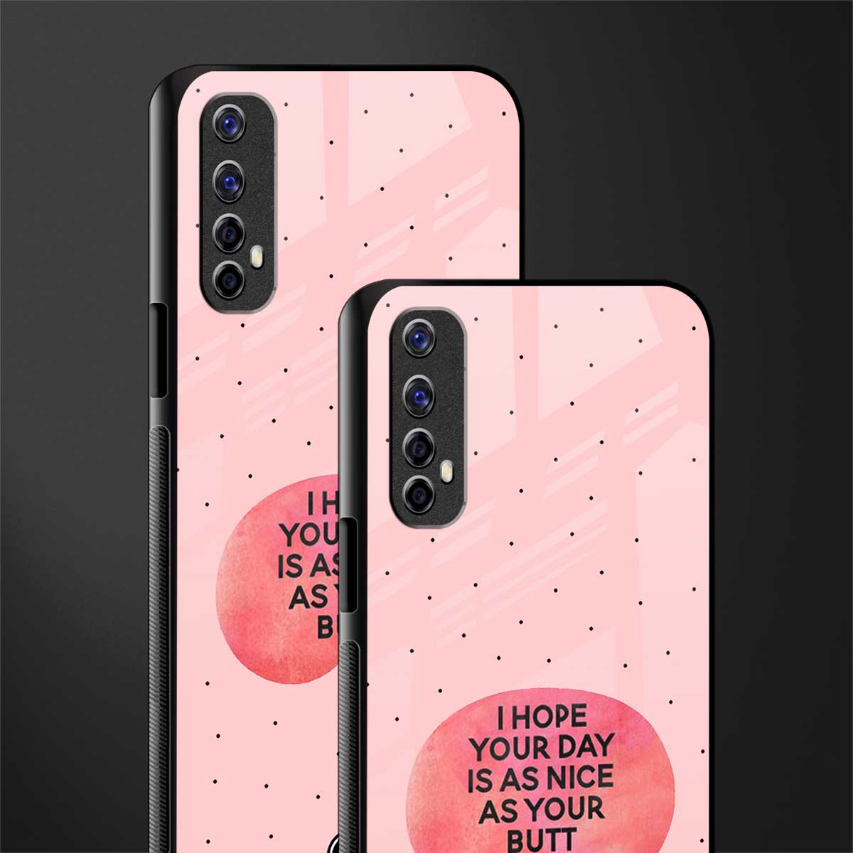 butt day quote glass case for realme 7 image-2