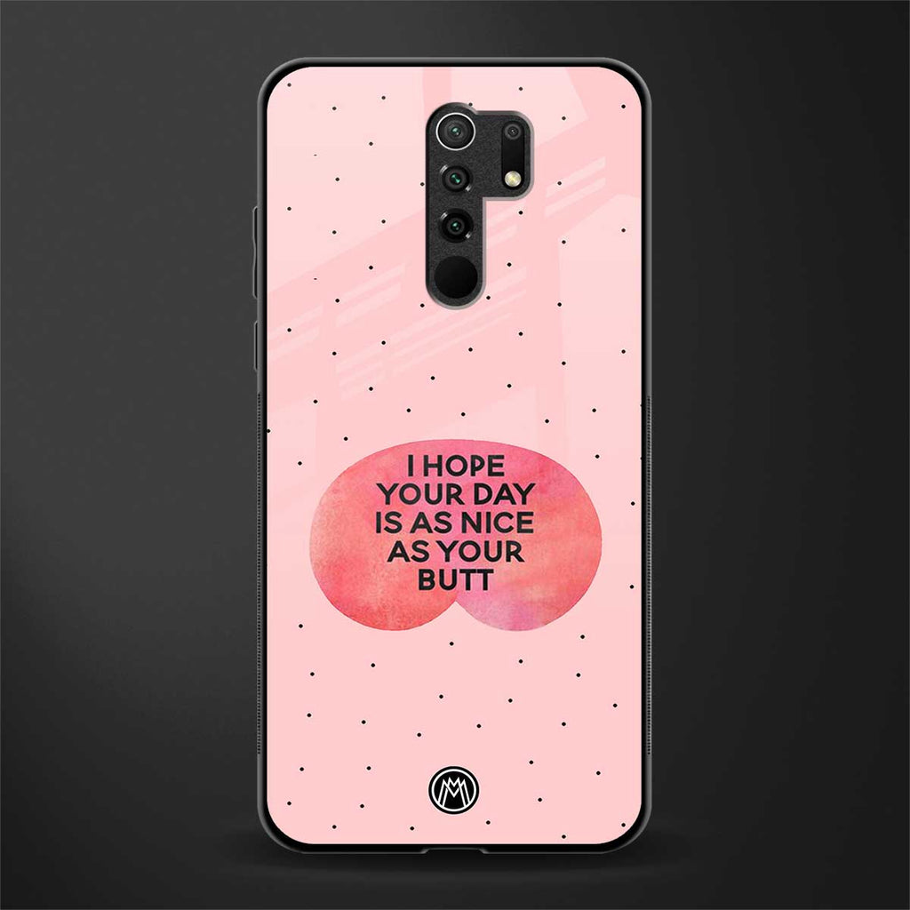 butt day quote glass case for redmi 9 prime image