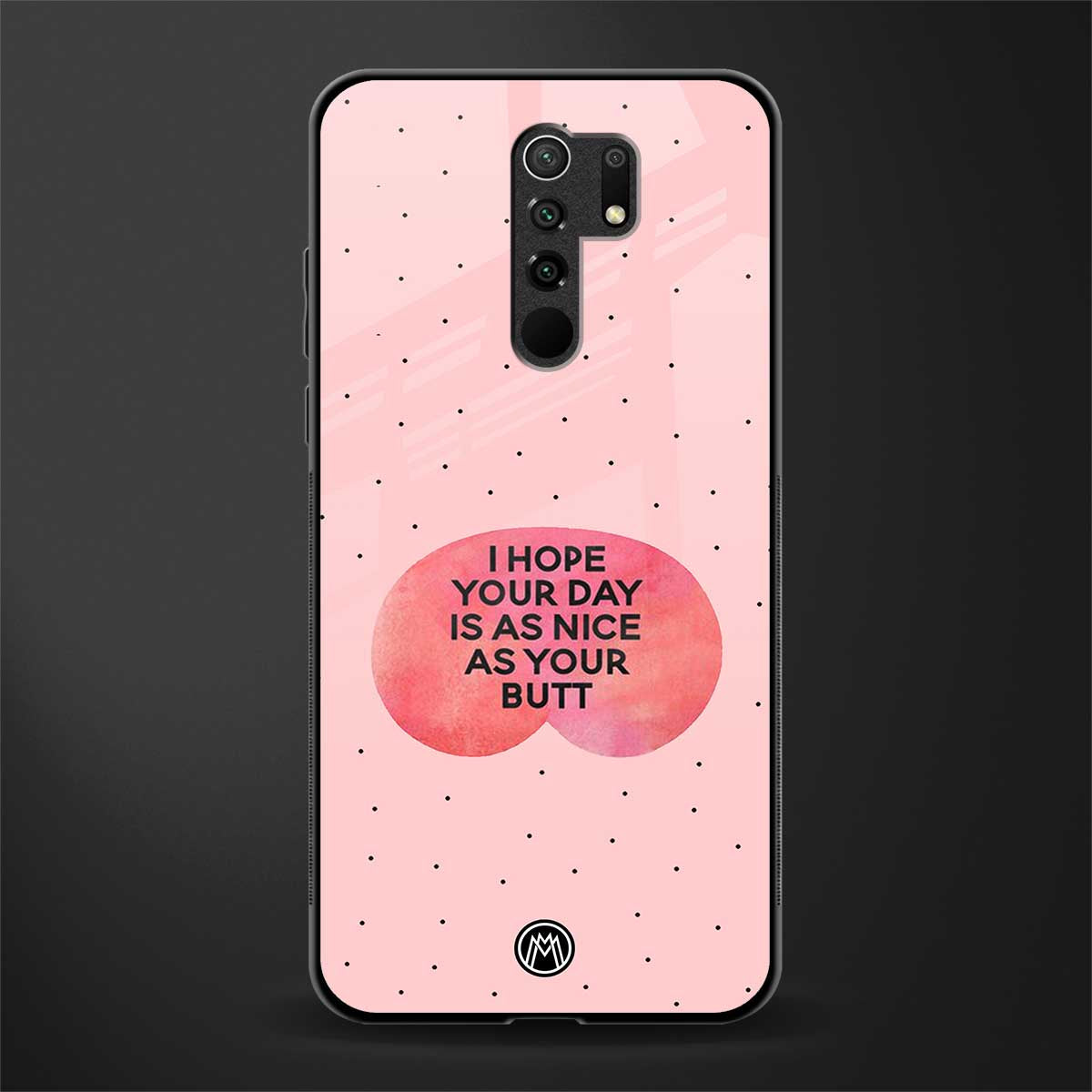 butt day quote glass case for redmi 9 prime image