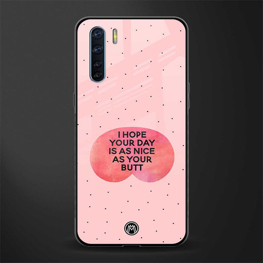 butt day quote glass case for oppo f15 image