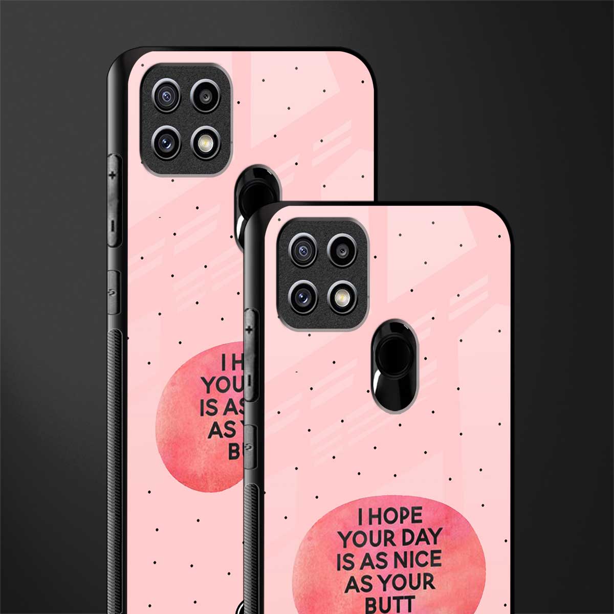 butt day quote glass case for oppo a15s image-2