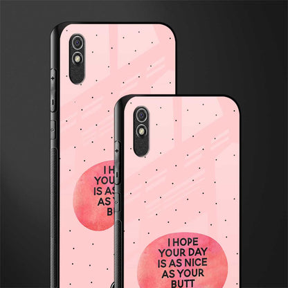 butt day quote glass case for redmi 9a image-2