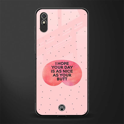 butt day quote glass case for redmi 9a image