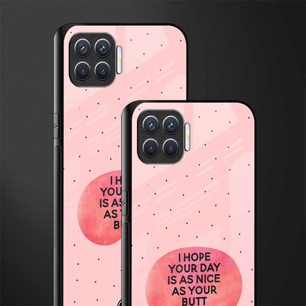 butt day quote glass case for oppo f17 pro image-2