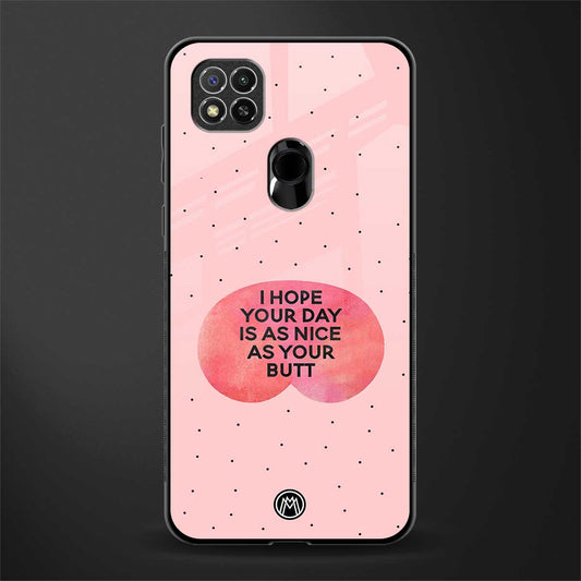 butt day quote glass case for redmi 9 image